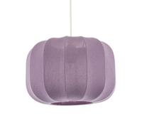 Happy Homewares Modern Pendant Lamp Shade With Soft Elasticated Fabric Lilac Covering
