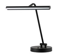 Happy Homewares Modern Picture Light Designed LED Matte Black Desk Lamp with Touch Dimmer Button | 35cm x 32cm | 6w LED - 650 Lumens | Low Medium and High Light Settings