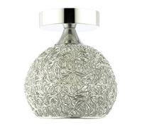 Happy Homewares Modern Polished Chrome Ceiling Light Fitting with Twisting Metal Shade