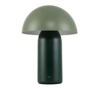 Happy Homewares Modern Rechargeable 35cm Mushroom Table Lamp in Two Tone Green - USB-C Cable Included | 3-Step Touch Dimmer | 5200mAh Power | 5w 3000k LED