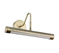 Happy Homewares Modern Rechargeable and Portable Antique Brass Picture Wall Light Fitting | 3-Step Touch Dimmer Button | Adjustable Head | 3w 3000k LED