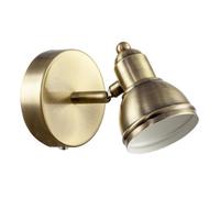 Happy Homewares Modern Rechargeable Dimmable Spot Wall Light Fitting in Antique Brass