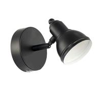 Happy Homewares Modern Rechargeable Dimmable Spot Wall Light Fitting In Matte Black