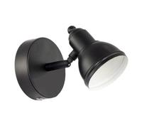 Happy Homewares Modern Rechargeable Dimmable Spot Wall Light Fitting in Matte Black