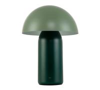 Happy Homewares Modern Rechargeable 35cm Mushroom Table Lamp in Two Tone Green - USB-C Cable Included | 3-Step Touch Dimmer | 5200mAh Power | 5w 3000k LED