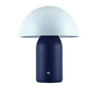 Happy Homewares Modern Rechargeable Mushroom Table Lamp in Navy Midnight and Nova Blue - USB-C Cable Included | 3-Step Touch Dimmer | 3600mAh Power | 3w 3000k LED