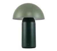 Happy Homewares Modern Rechargeable Mushroom Table Lamp with Touch Dimmer Button in Dark Green | Size: 14 inches Happy Homewares Dark Green 14 inches