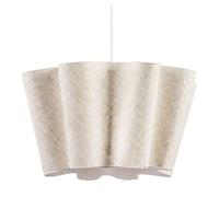 Happy Homewares Modern Sculptural Pendant Light Shade with Layered Wave Silhouette in Taupe Happy Homewares Taupe