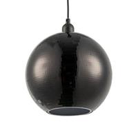 Happy Homewares Modern Shiny Disco Mosaic Ball In Mirrored Black Tiles Retro Style