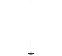 Happy Homewares Modern Sleek Stick Style LED Standard Floor Lamp in Matt Black Sand with Sliding Foot Dimmer | 24w = 75w | 3000k Warm White Colour | 950 Lumens | 156cm x 18cm
