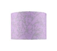 Happy Homewares Modern Soft Lilac Cotton Fabric 10 Shade With Silver Foil Floral Decoration