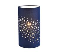 Happy Homewares Modern Stars Decorated Children/kids Midnight Blue Cotton Bedside Table Light