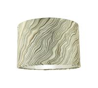 Happy Homewares Modern Textured Silver and Gold Jacquard Lamp Shade with Wavy Design