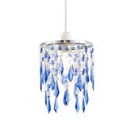 Happy Homewares Modern Waterfall Design Pendant Shade with Acrylic Droplets & Beads in Midnight Happy Homewares Midnight