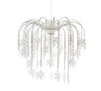 Happy Homewares Modern Waterfall Pendant Light Shade With Star Shaped Acrylic Icicles