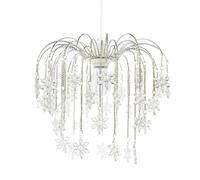 Happy Homewares Modern Waterfall Pendant Light Shade with Star Shaped Acrylic Icicles