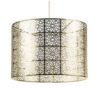 Happy Homewares Moroccan Inspired Ceiling Pendant Light Shade In Plated Gold Finish