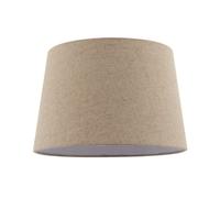 Happy Homewares Natural Oatmeal Textured Linen Fabric Lamp Shade With Cotton Lining