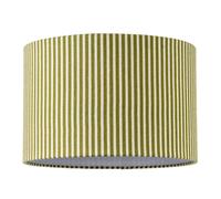 Happy Homewares Olive Green Thin Striped Linen Fabric Lamp Shade with Inner Lining