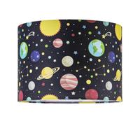 Happy Homewares Outer Space Lamp Shade with Colourful Planets Stars and Constellations
