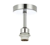 Happy Homewares Polished Chrome Plated Ceiling Light Fitting for Industrial Style Light Bulbs