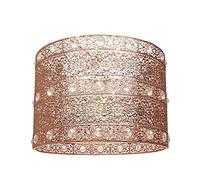 Happy Homewares Polished Copper Acrylic Gem Moroccan Style Chandelier Pendant Light Shade Fitting with Transparent Beads | 60w | 24cm Diameter | Quality Made Product