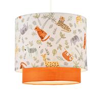 Happy Homewares Safari Animals Childrens Pendant Light Shade With Double Tier Design