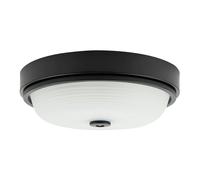 Happy Homewares Sensor IP44 Bathroom Ceiling Light in Matte Black with Multi Functions