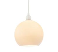 Happy Homewares Simple and Classic Opal White 20cm Glass Ball Pendant Lighting Shade