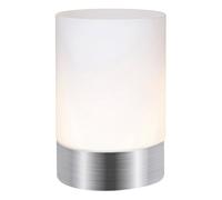Happy Homewares Small Touch Dimmable Table Lamp with Frosted Glass Shade in Metallic Silver Happy Homewares Metallic Silver