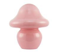 Happy Homewares Soft Blush Pink Mushroom Table Lamp With Curvy Head And Round Base