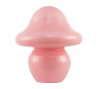 Happy Homewares Soft Blush Pink Mushroom Table Lamp with Curvy Head and Round Base