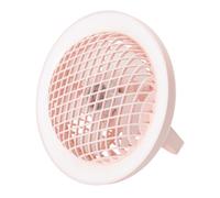 Happy Homewares Soft Pink Rechargeable 3 Speed Desk Fan with LED Dimmable Ring Light