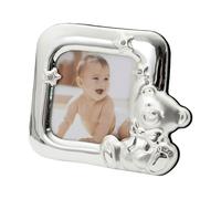 Happy Homewares Square Shaped Teddy Bear Baby Photo Frame with Small Diamante Stars