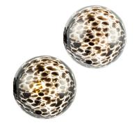 Happy Homewares Stylish Pair Of Round Black Snowflake Glass Shades For G9 Lamp Holders