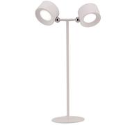 Happy Homewares Tall White LED Colour Changing Rechargeable Remote Control Table Lamp