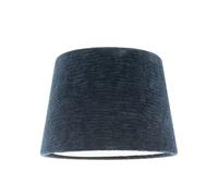 Happy Homewares Thick Lined Textured Midnight Blue Velvet Lamp Shade with Satin Inner