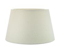 Happy Homewares Traditional 12 Inch Cream Linen Fabric Drum Table/Pendant Lampshade 60w Maximum