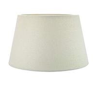 Happy Homewares Traditional 12 Inch Cream Linen Fabric Drum Table/Pendant Lampshade 60w Maximum