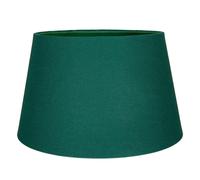 Traditional Dark Forest Green Linen Fabric Drum Table/Pendant Lampshade | 60w Maximum | Inner Fabric Lining | 30cm Diameter by Happy Homewares