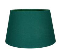 Traditional Dark Forest Green Linen Fabric Drum Table/Pendant Lampshade | 60w Maximum | Inner Fabric Lining | 30cm Diameter by Happy Homewares