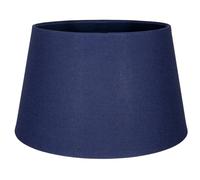 Traditional Navy Midnight Blue Linen Fabric Drum Table/Pendant Lampshade | 60w Maximum | Inner Fabric Lining | 30cm Diameter by Happy Homewares