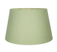 Traditional Linen Fabric Drum Shade for Pendant & Lampshade Happy Homewares Pale Green 12 inches