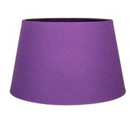 Happy Homewares Traditional 30cm Purple Linen Fabric Drum Table/Pendant Shade 60w Maximum