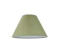 Traditional 8 Inch Olive Green Cotton Fabric Coolie Lamp Shade | Reversible Gimbal | 13cm x 8cm x 20cm by Happy Homewares