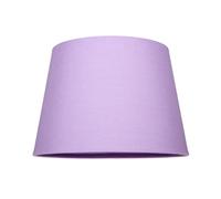 Traditional 8 Inch Soft Lilac Linen Fabric Drum Table/Pendant Lamp Shade 40w Maximum | Inner Luxurious Matching Cotton Lining | 20cm Bottom Diameter by Happy Homewares