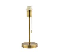 Happy Homewares Traditional And Classic Table Lamp Base In Antique Brass With Pull Cord Switch