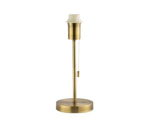 Happy Homewares Traditional and Classic Table Lamp Base in Antique Brass with Pull Cord Switch | 31cm x 13cm | 1 x 11w LED