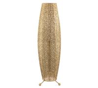 Happy Homewares Traditional And Ornate Floral Moroccan Floor Lamp In Satin Gold