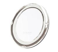 Happy Homewares Traditional and Ornate Oval Metal Silver Plated 8" x 10" Single Picture Frame Lacquer Coated with Black Velvet Back